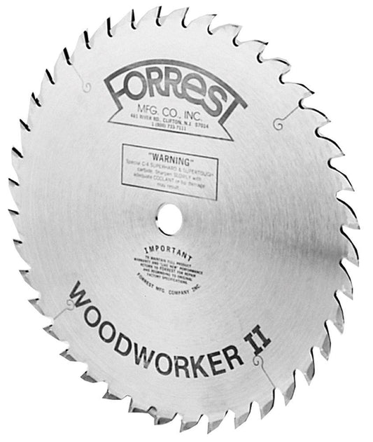 Forrest WW10407125 Woodworker II 10-Inch 40 Tooth ATB .125 Kerf Saw Blade with 5/8-Inch Arbor - WoodArtSupply