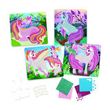 ORB The Factory Sticky Mosaics Unicorns, Pink/Teal/Blue/Purple, 12' x 2' x 10.75' ORB