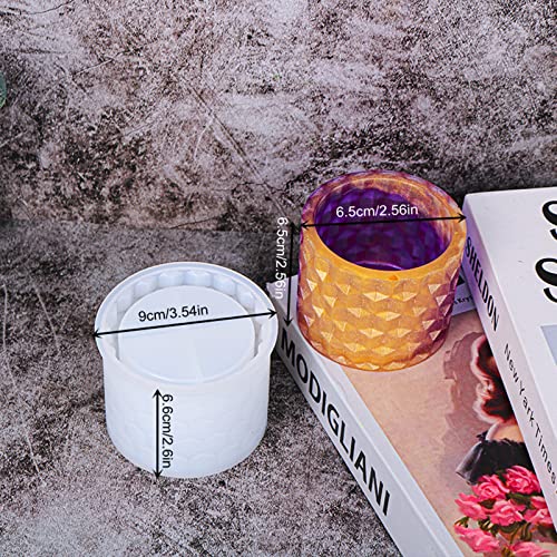 Round Honeycomb Concrete Flower Pot Silicone Mold Succulent Planter Vase Cactus Mold Candle Pen Holder Cement Clay Mold Epoxy Resin Jewelry Storage Anktily