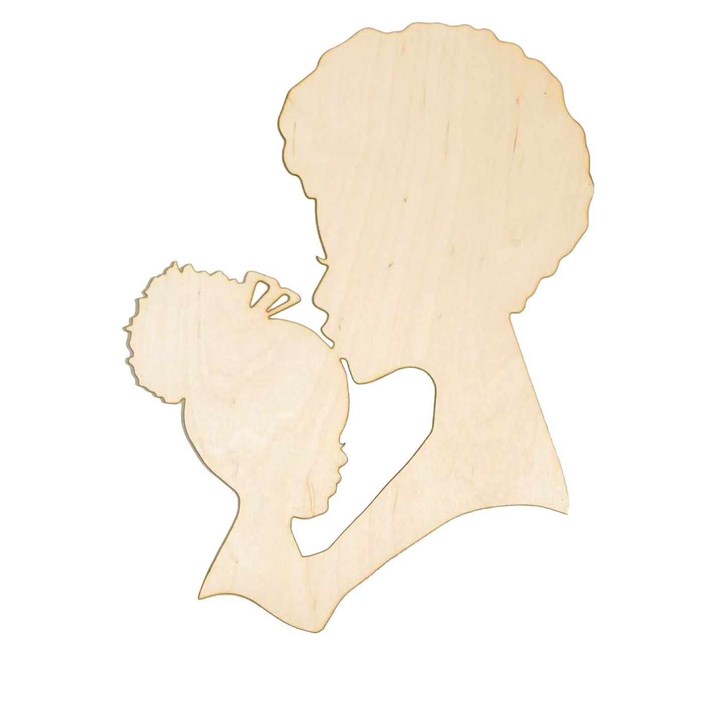 Rmbaby Mother's Day Mother and Child DIY Wooden Black Person Head ...