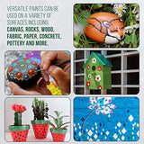 U.S. Art Supply Professional 24 Color Set of Outdoor Acrylic Paint in 2 Ounce Bottles, Plus a 7-Piece Brush Kit - Vivid Colors for Artists, Students U.S. Art Supply