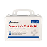 First Aid Only 9301-25P 25-Person Contractor's Emergency First Aid Kit for Home Renovation, Job Sites, and Construction Vehicles, 176 Pieces First Aid Only