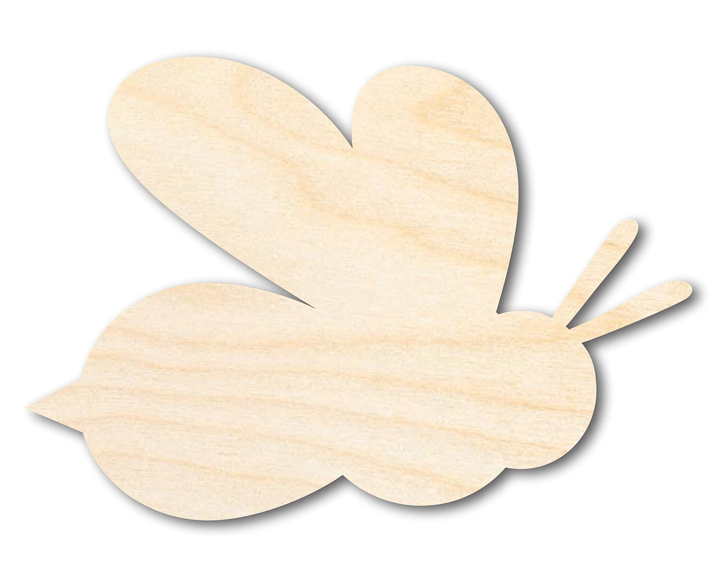 Unfinished Wood Bee Shape | Insect | Animal | Wildlife | Craft Cutout | up to 24" DIY 6" / 1/4" - WoodArtSupply