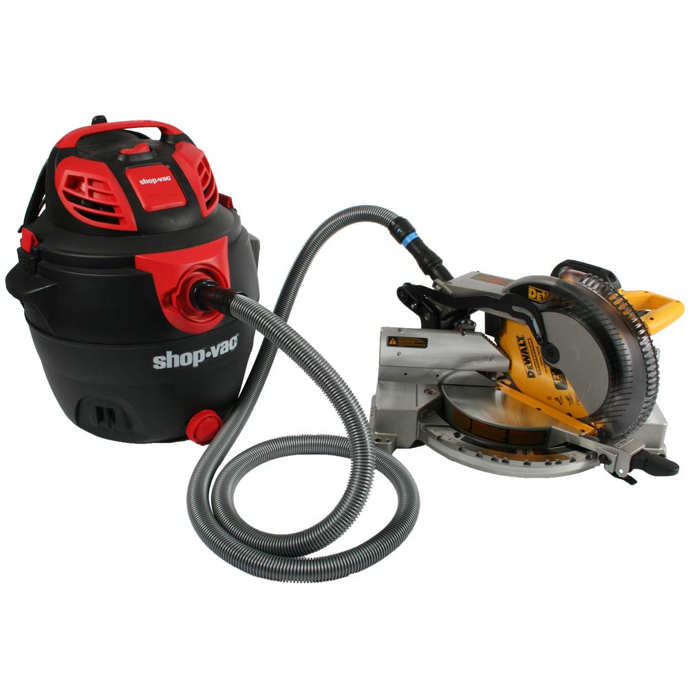 Cen-Tec Systems 94698 Quick Click 10 Ft. Hose for Home and Shop Vacuums with Expanded Multi-Brand Power Tool Adapter Set for Dust Collection, Silver Cen-Tec Systems