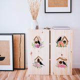 FINGERINSPIRE 4PCS Birdhouse Stencil for Painting 7.87x7.87inch Bird's House Painting Stencil Bird's Nest Drawing Stencil Spring Theme Craft Stencil FINGERINSPIRE