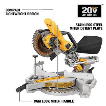 DEWALT 20V MAX* 7-1/4-Inch Miter Saw, Cordless (DCS361M1) - WoodArtSupply