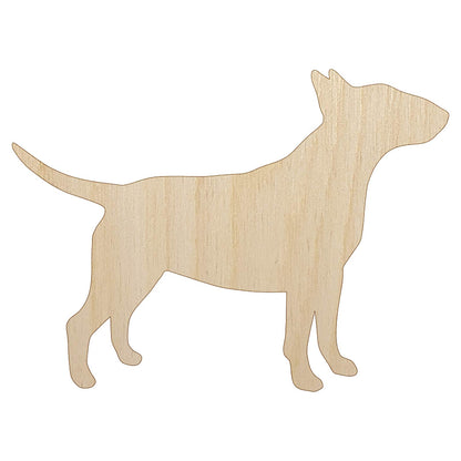 Bull Terrier Dog Solid Unfinished Wood Shape Piece Cutout for DIY Craft Projects - 1/4 Inch Thick - 6.25 Inch Size