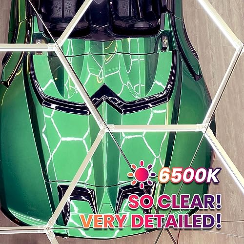 GOSLARLIT LED Garage Light Hexagon, 24 Pack Shop Detailing Lights, 144W 15950LM 6500K Daylight White, Linkable Plug-in Ceiling Light for Garage GOSLARLIT