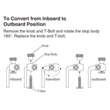 POWERTEC 71367 3-Inch Fence Flip Stop for Woodworking, Blue POWERTEC
