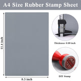 Rubber Stamp Sheet for Laser Engraving Machine Laser Rubber, A4 Rubber Stamp Sheet for Laser Cutter Soft Rubber Sheet to Make Rubber Stamps, 2.3 mm/ Tondiamo