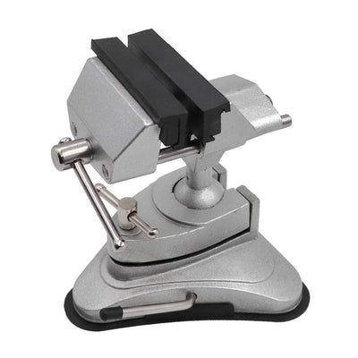 Mini Vacuum Base Vise Portable with 360°Swiveling Head and Powerful Suction Multi-Angle Pivoting Small Vice