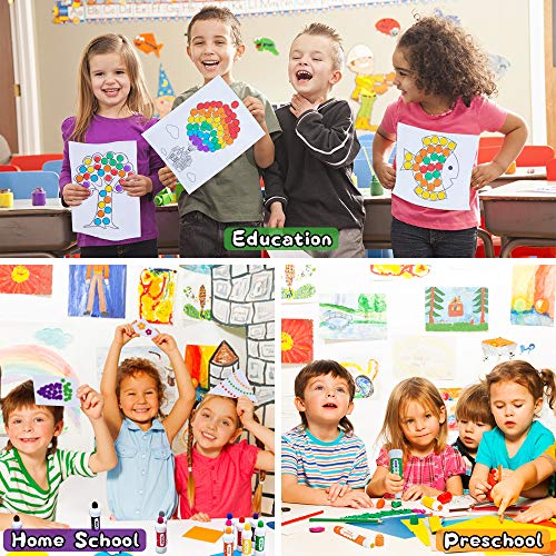 Washable Dot Markers for Kids Toddlers & Preschoolers, 24 Colors Bingo Paint Daubers Marker Kit with Free Activity Book Nicecho