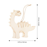 Wood Cutout 1 Set of Wooden Dinosaur Cutouts Unfinished Animal Pieces Rustic Predrilled Slices Wood Drawing Pendant Animal Craft Embellishments for VILLCASE