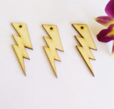30PCS Wood Jewelry Blanks,Blank Wood Lightning Bolt Earrings, Lightning Cutout Wood Earrings (2.2") ACFENG Laser