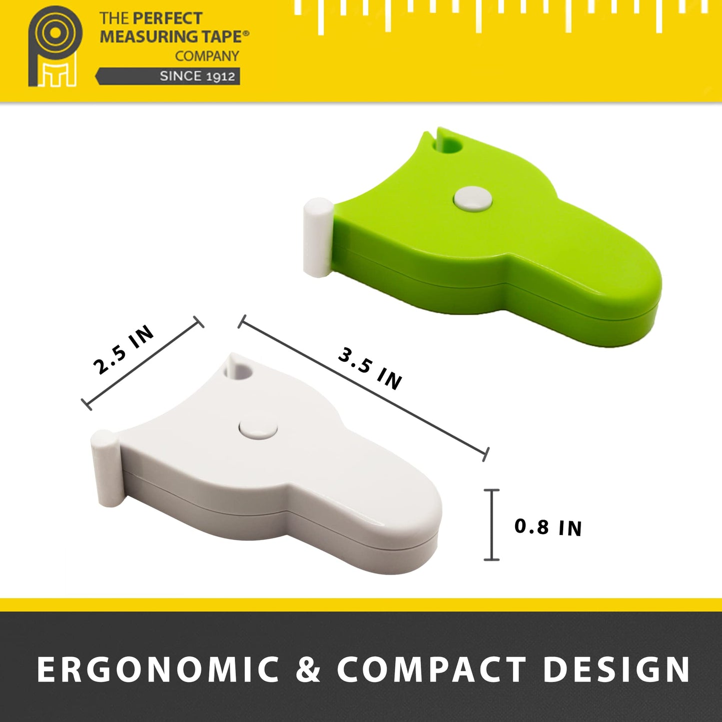 Perfect Body Tape Measure - 80 Inch Automatic Telescopic Tape Measure - Retractable Measuring Tape for Body: Waist, Hip, Bust, Arms, and More (White - WoodArtSupply