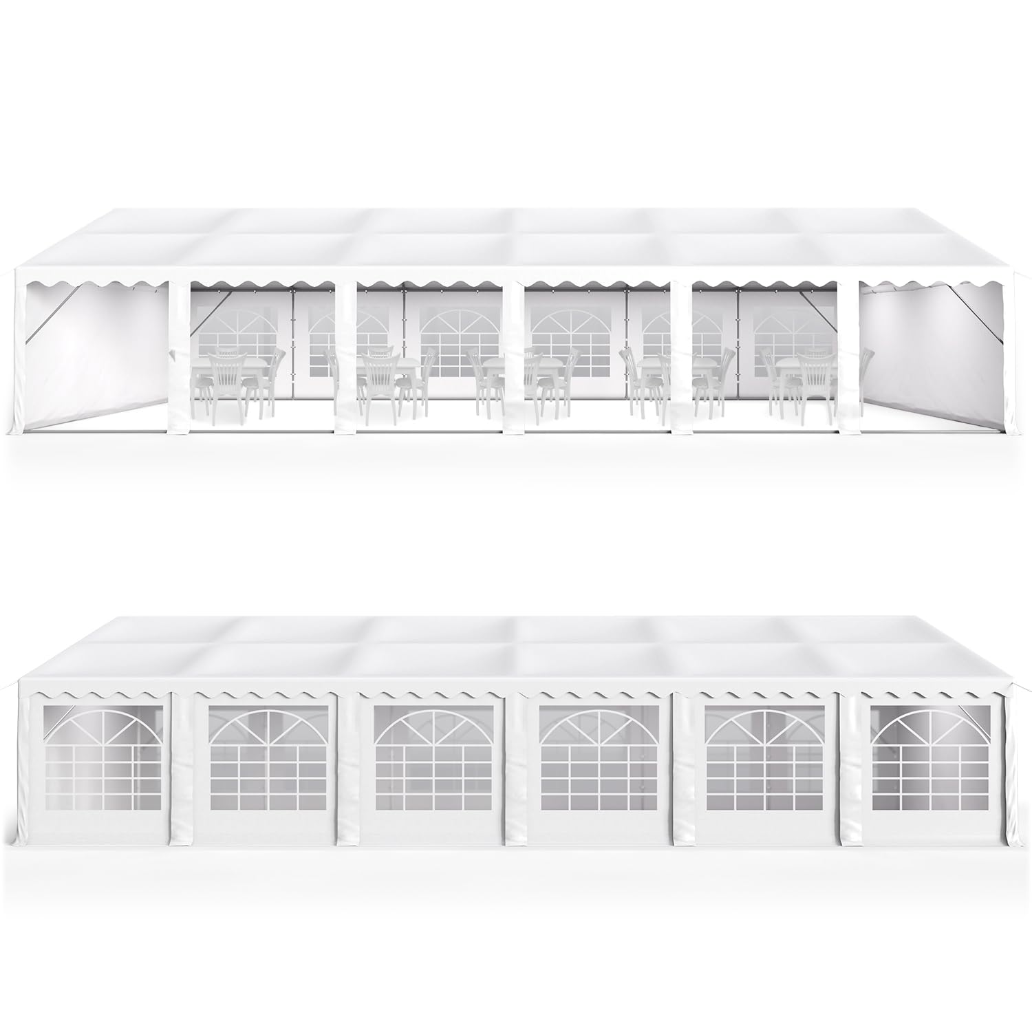 GREEN PARTY 20x40FT Party Tent Heavy Duty, Large Wedding Event Shelters with 7 Carry Bags & Removable Sidewalls, Outdoor Canopy Gazebo Commercial GREEN PARTY