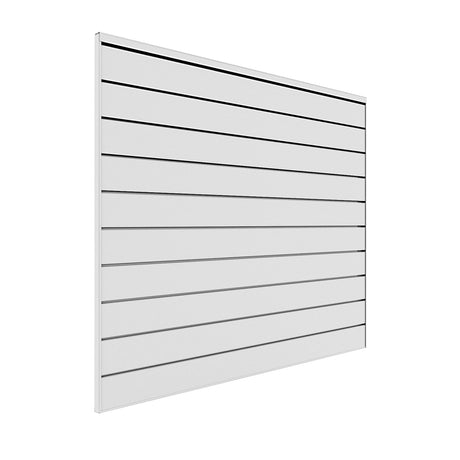 Proslat White 16 square foot Heavy Duty Slatwall Organizer Panel PROSLAT