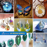 Bsrezn 300g Clear UV Resin Hard, High Gloss UV Cure Epoxy Resin Crystal Kit Premixed Resina UV Curing Transparent Solar Activated Glue for Jewelry Bsrezn