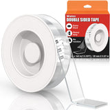 Extra Large Double Sided Tape Heavy Duty Removable 1.18 Inch x 160 Inch, Clear & Tough Nano Tape, Multipurpose Mounting Tape Picture Hanging Strips Wotec