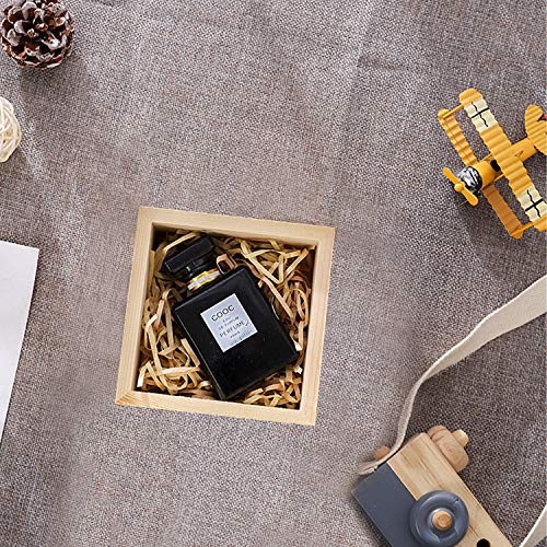 Rustic Wooden Box Small Wooden Box,4 Pieces Small Wood Square Storage Organizer Container Craft Box Small Wooden Box for Collectibles Home Venue Coobbar