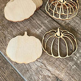 Unfinished Wood Autumn Pumpkin Cutouts by Factory Direct Craft - Pack of 24 Wooden Pumpkin Shapes for Halloween Fall Crafts and DIY Thanksgiving Factory Direct Craft