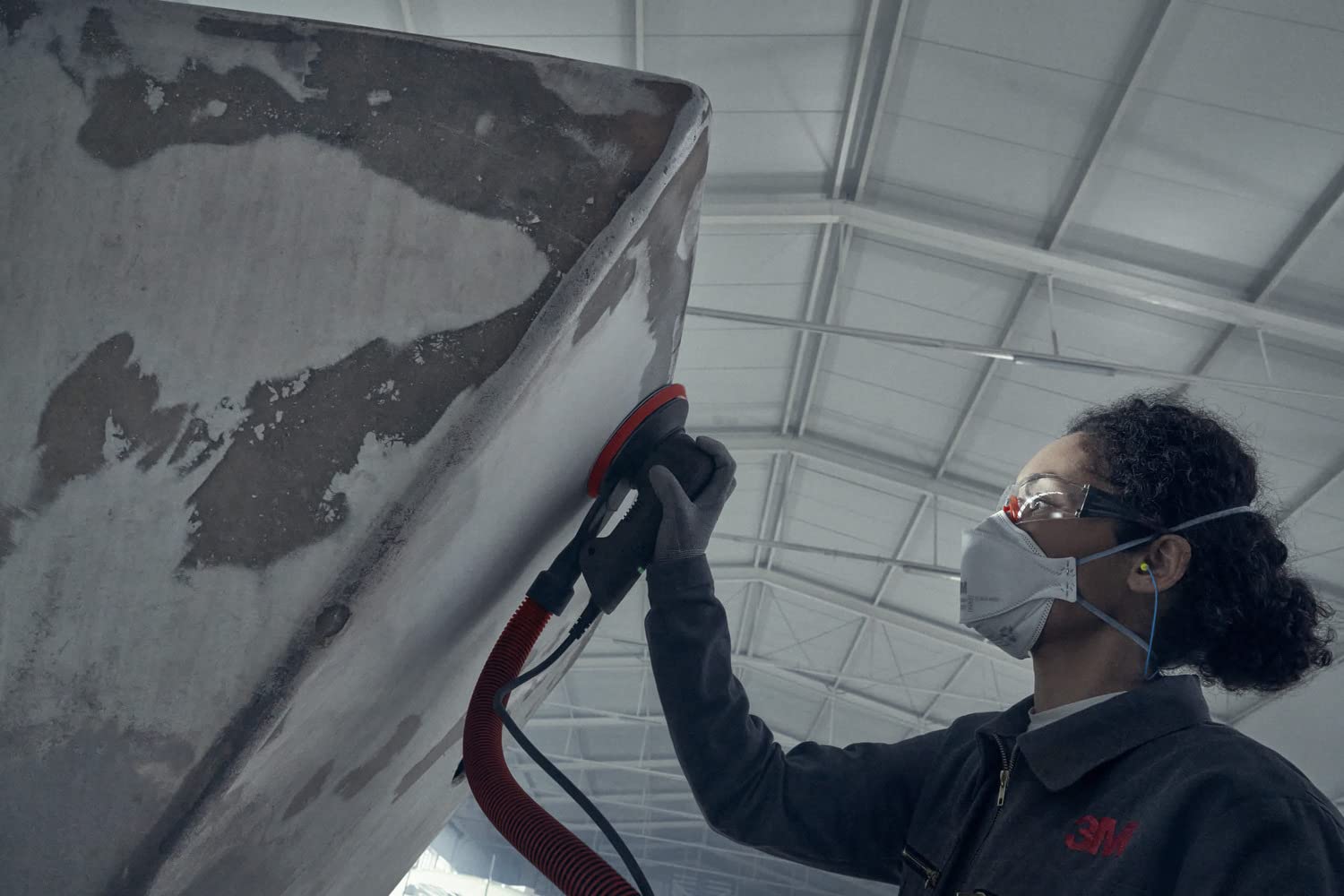 3M Random Orbital Sander, Xtract Pneumatic 88958, 6 in, Self-Generated Vacuum, 3/16 in Orbit, Ergonomic and Lightweight ROS, 209W Motor, Dust 3M