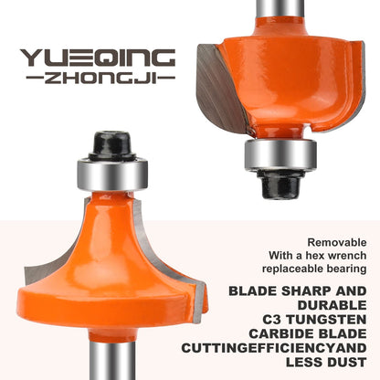 Yueqing Zhongji 1/4 Shank Router Bit Set Router bit Set 1/4 Shank 12 Piece Router bit Set Tungsten Carbide Router Bit Professional Level Router bits - WoodArtSupply