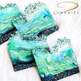 ResinWorld 4 inches Resin Coaster Molds, Silicone Coaster Molds for Epoxy Resin, Geode Mold for Making Agate Coasters, Cup Mats ResinWorld