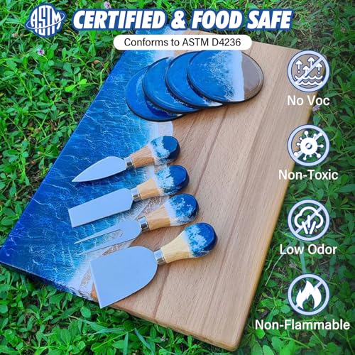 Shabebe Deep Pour Epoxy Resin 3 Gallon, Industrial Grade, Crystal Clear Epoxy Resin Kit for 2-4" Depths, 2:1 Food Safe Casting Resin for DIY Shabebe