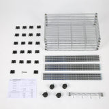 Homdox 5 Tier Steel Wire Shelving Unit on Wheels,Chrome Shelves for Garage Kitchen Living Room,Heavy Duty Shelving Rack, 23.2 x 13.8 x 72 inch (L x W Homdox