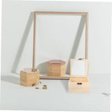 Unomor 2pcs Boxes Wooden Storage Box Small Wooden Boxes Car Interior Wood Boxes for Crafts Wood Crates Unfinished Wood Treasure Wood Unpainted Unomor