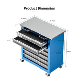 LARBANKE Tool Chest,7-Drawer Multifunctional Tool Cabinet,Rolling Tool Chest on Wheels with Keyed Locking System,and 4 Foot Pad,Tool Chet can be LARBANKE