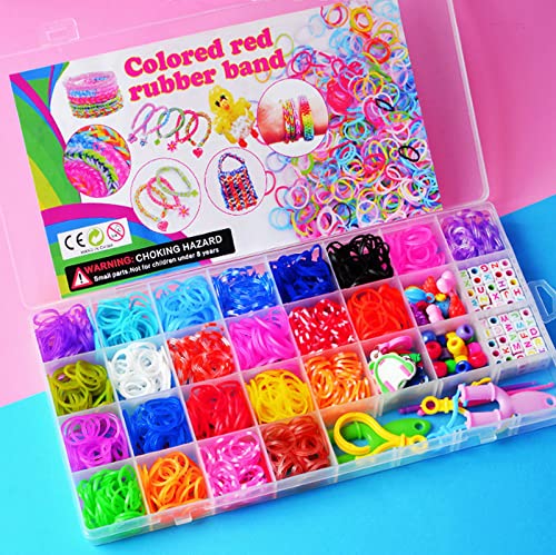  FUNZBO 15000+ Rubber Band Bracelet Kit - 28 Colors Rubber Band  Bracelet Making Kit, Loom Bracelet Making Kit, RubberBand Bracelets Kit,  Gifts for Girls, Arts and Crafts for Kids Age
