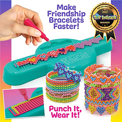 Just My Style Fashion Punch Style & Stitch Loom, Friendship Bracelet Kit, Jewelry Making Activity, Great for Birthday Parties, Sleepovers & Travel, Just My Style