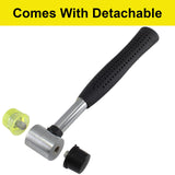 Kyuionty Rubber Mallet Hammer 25mm Double-Face Nylon Rubber Hammer, Soft & Hard Head Mallet with Replacement Heads for Jewelers, Woodworking, Floor Kyuionty