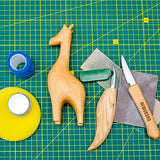 Wood Carving Kit for Beginners - Whittling kit with Giraffe - Linden Woodworking Kit for Kids, Adults - Wood Carving Stainless Steel Knife with NEWURBAN