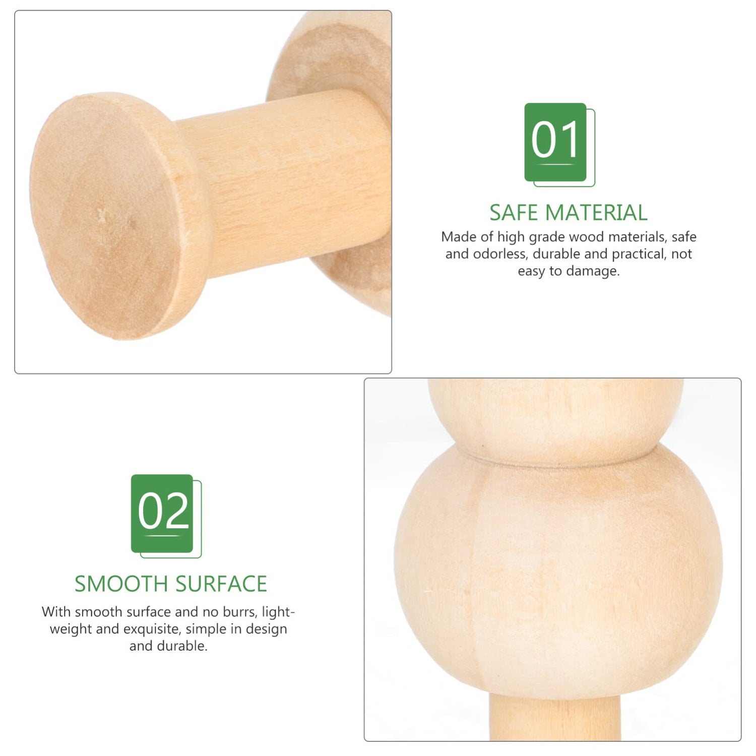 Zerodeko 10pcs Small Wooden Mushroom Unfinished Wooden Figure Painting Plain Mushroom Wood Mushrooms to Paint Fake Tree Children's Toys Mushroom Zerodeko