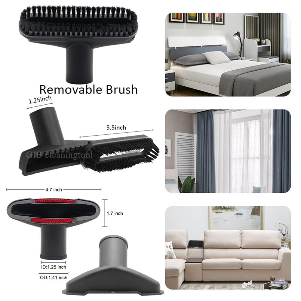 9 Pcs Universal Vacuum Attachments - Hose Adapters, Floor Brush, Crevice Tool for Shop Vac Accessories GIB cleaningtool