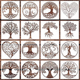 16Pcs 6 x 6 Inch Tree of Life Stencil, Reusable Stencils for Painting on Wood Decoration Painting Templates for Wall Floor DIY Decorations Christmas WSICSE
