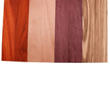 Imported Exotic Hardwood Variety Pack - Zebrawood, Purpleheart, Padauk, Okoume - 3/4" x 2" (8 Pcs) (3/4" x 2" x 12") Barrington Hardwoods