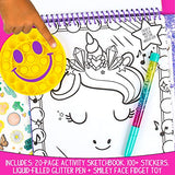 Just My Style Pop & Color Sketchbook, Creative Fidget Sketchbook and Pen Set, Great Weekend Activity, Includes Cute Puffy Stickers & Mindfulness Just My Style