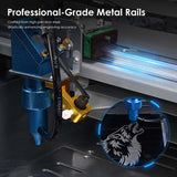 Monport 40W 2.0 Laser Engraver (8" X 12") CO2 Laser Engraver Lightburn Compatible with 3L CW-3000 Water Chiller for 40W CO2 Laser with Air Monport