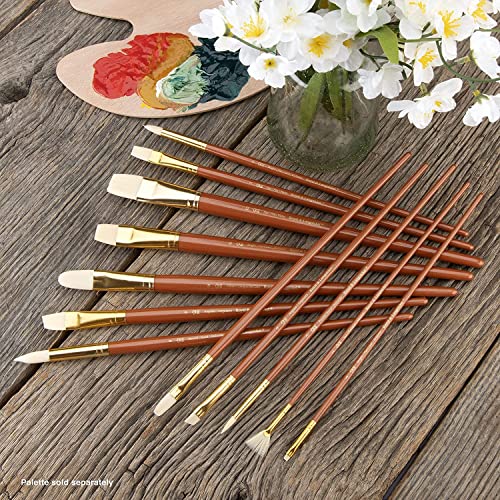 Royal Brush Manufacturing Royal and Langnickel Zip N' Close 12-Piece Brush Set, Firm Bone Taklon - WoodArtSupply