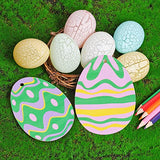 Yookat 50 Pieces Easter Egg Wooden Cutout Unfinished Wood Easter Egg Ornaments Egg Wood DIY Crafts Cutouts Easter Egg Unfinished Wood Slices for Yookat