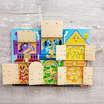 Melissa & Doug Latches Wooden Activity Board - WoodArtSupply