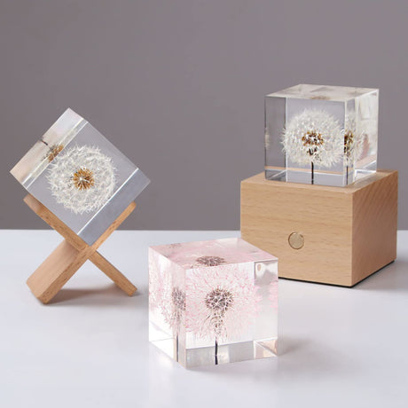 RESINWORLD Set of 4", 3", 2", 1.5", 1", 0.5" Clear Silicone Cube Molds, Large Deep Square Epoxy Resin Mold, Transparent Cube Silicone Molds for Resin ResinWorld