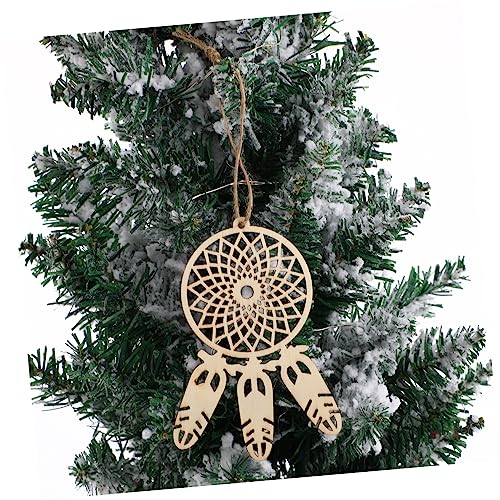 LALAFINA 120 Pcs Wooden Dreamcatcher DIY Dream Catcher Kit Unfinished Christmas DIY Kits Christmas Rustic Decor Macrame Dreamcatcher Wall Hanging - WoodArtSupply