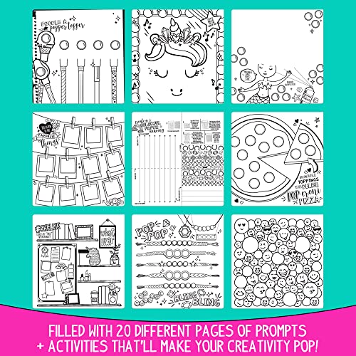 Just My Style Pop & Color Sketchbook, Creative Fidget Sketchbook and Pen Set, Great Weekend Activity, Includes Cute Puffy Stickers & Mindfulness Just My Style