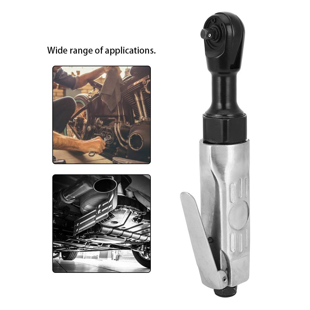 DEWIN Air Ratchet Wrench, Pneumatic Wrench Square Driver Air Ratchet Sockets Tools Torsion 25ft-lbs 1/4inch DEWIN