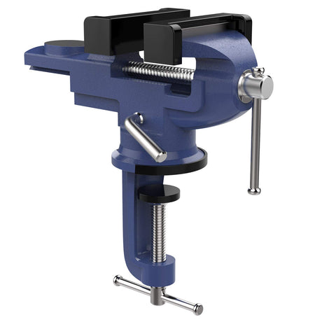 Nuovoware Table Vise 3 Inch, 360° Swivel Base Universal Home Vise Portable Bench Clamp, Clamp-on Vise Bench Clamps Fixed Tool for Woodworking, Nuovoware